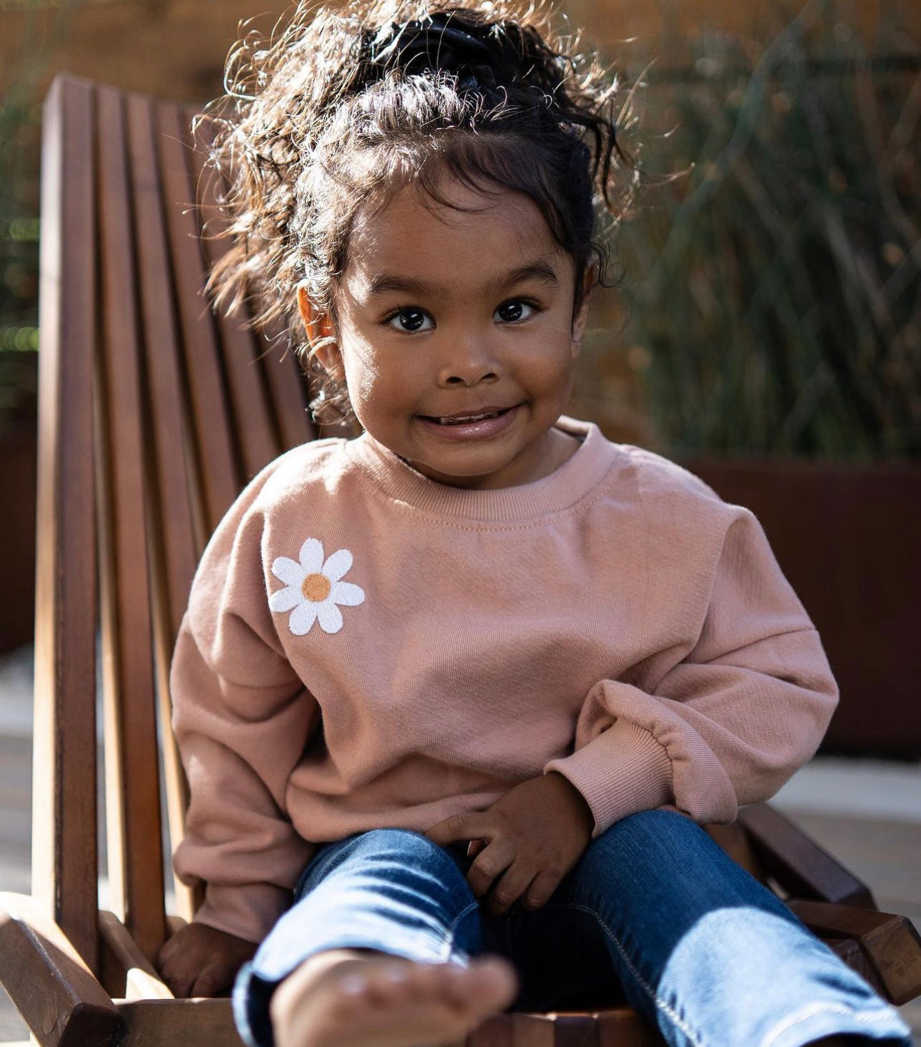 Daisy Crewneck- Pink