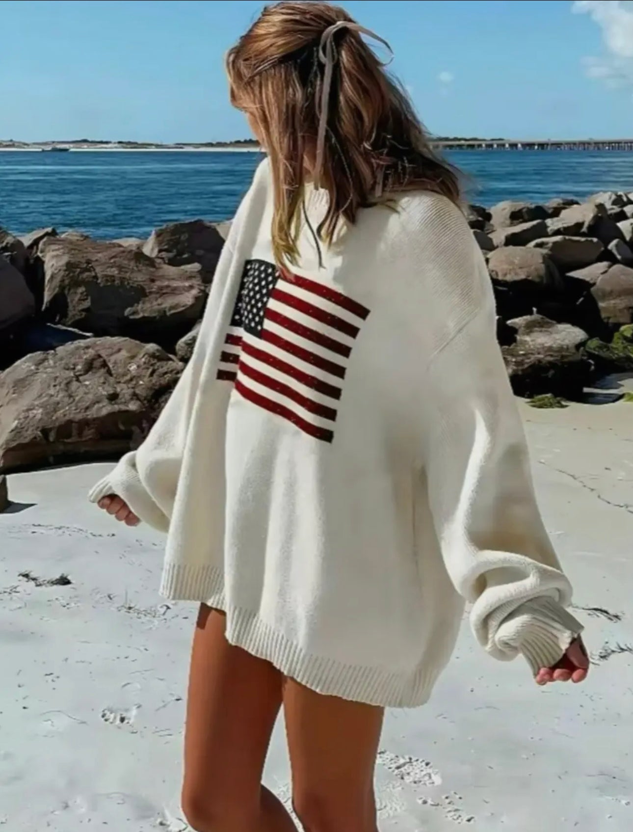 American Flag Sweater