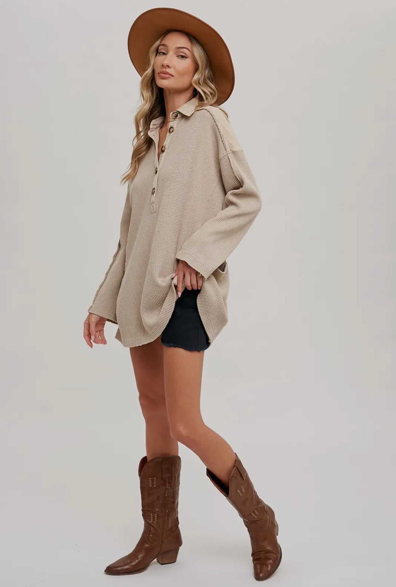 Thermal Henley Tunic