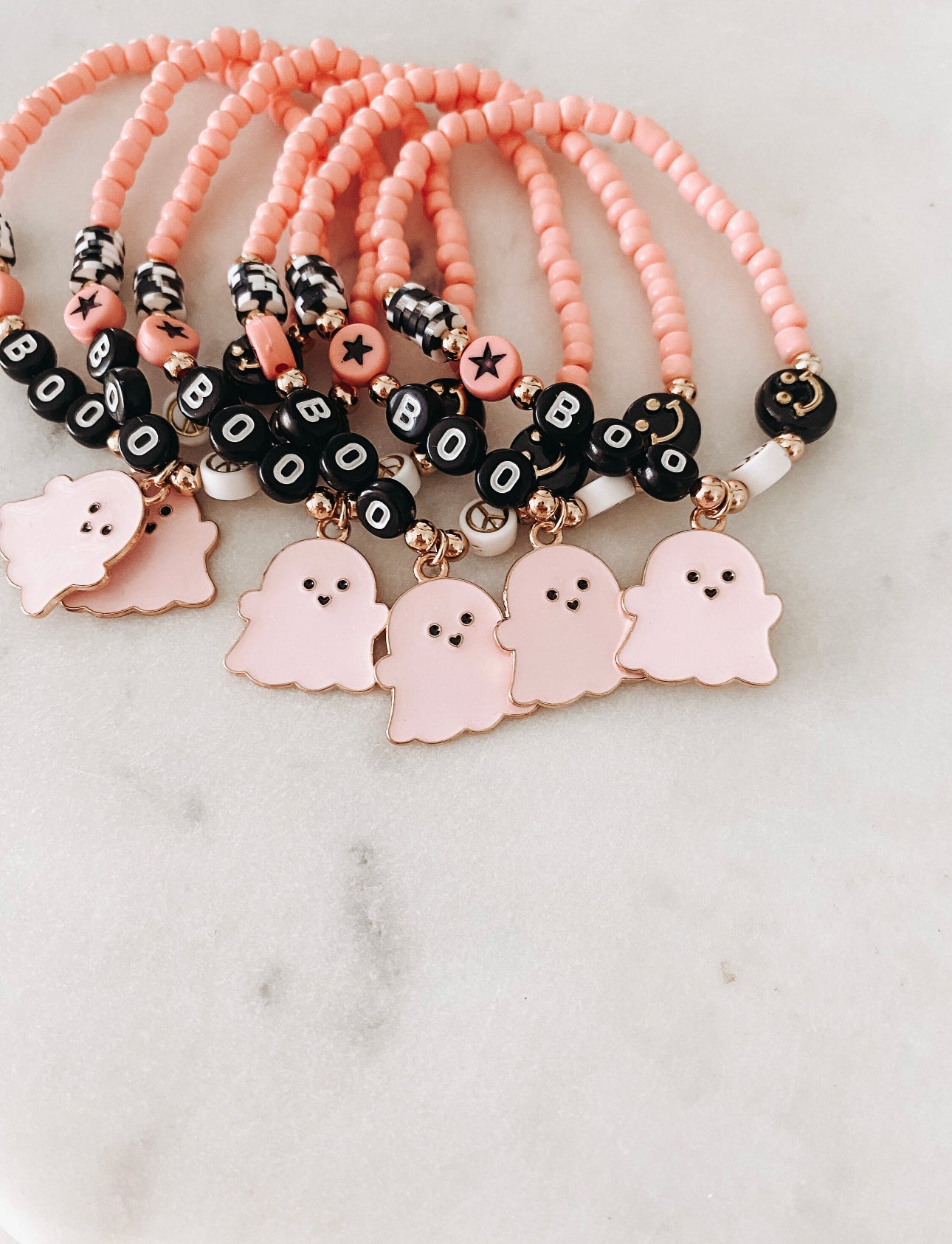 BOO Pink Ghost -Bracelet- Spooky Season-