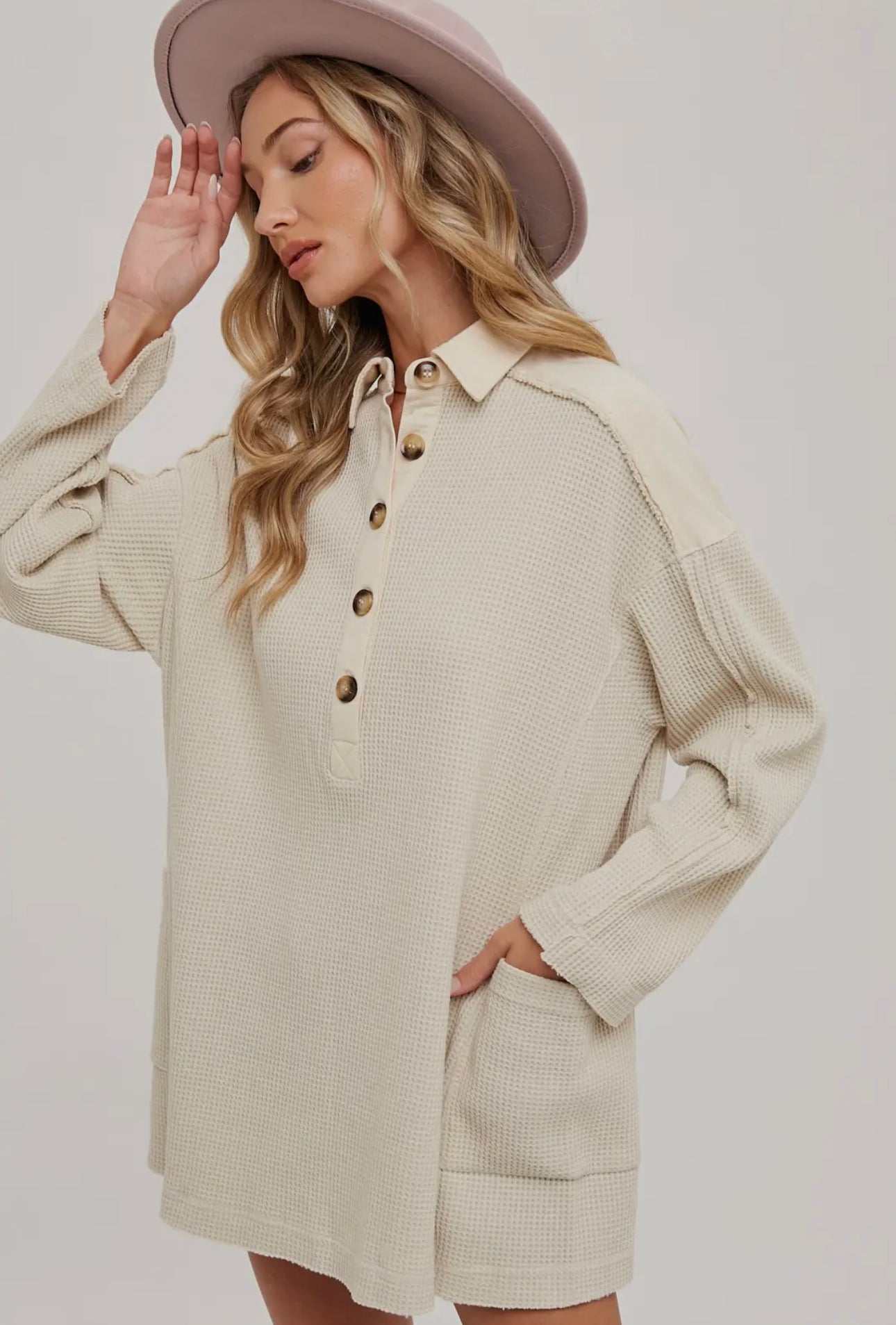 Thermal Henley Tunic