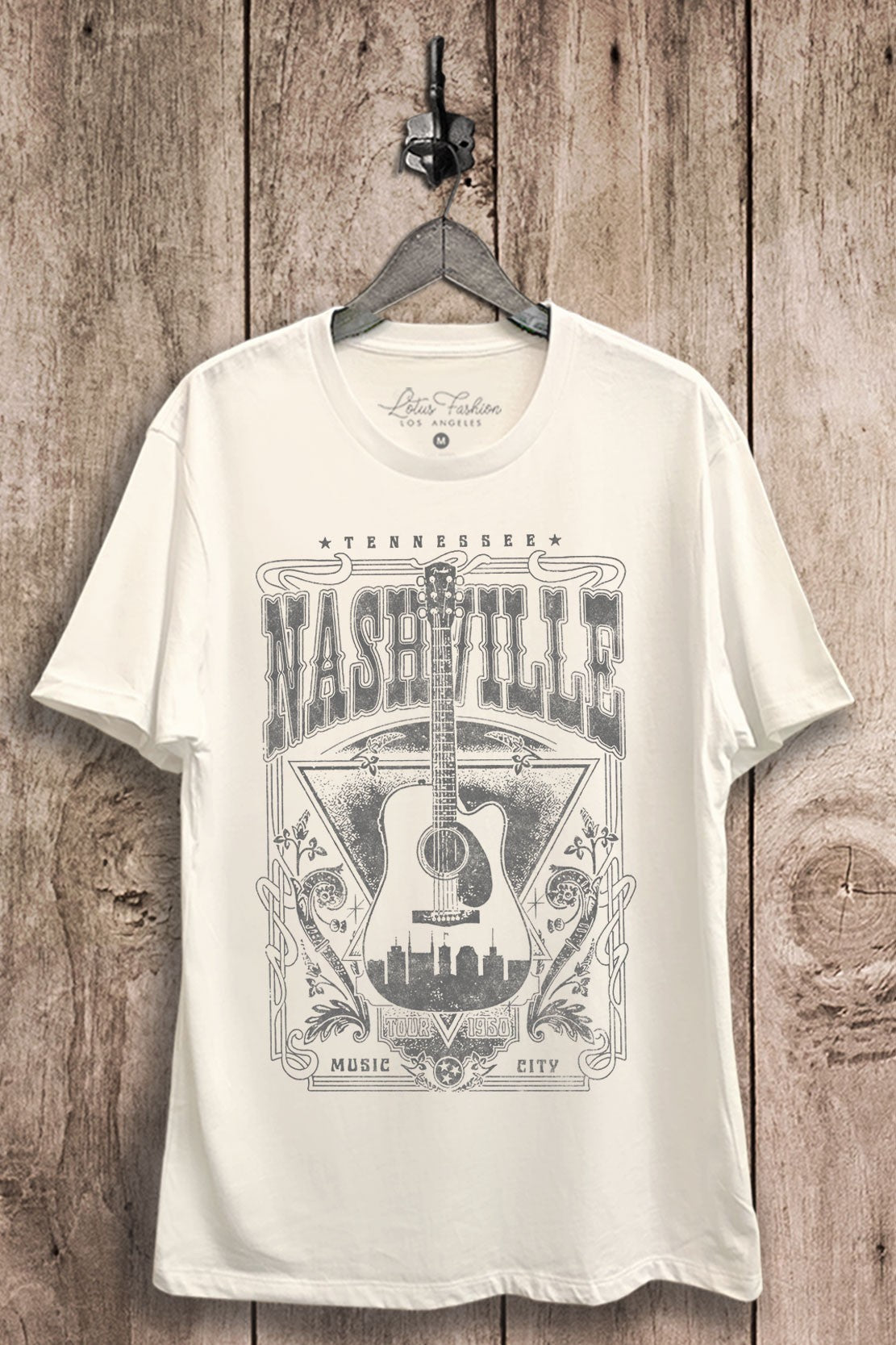 Nashville Graphic Top- Vintage White