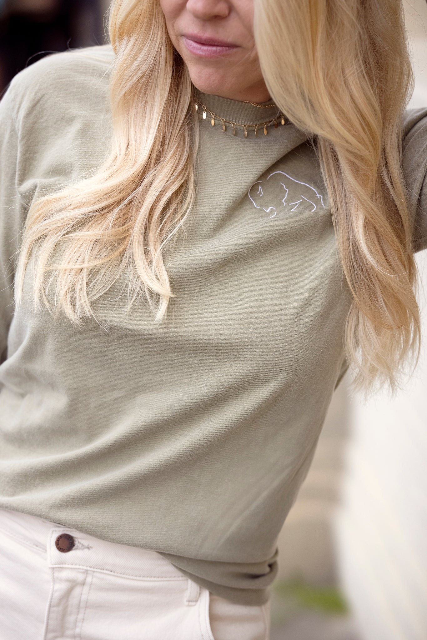 Blonde Buffalo Long Sleeve Tee