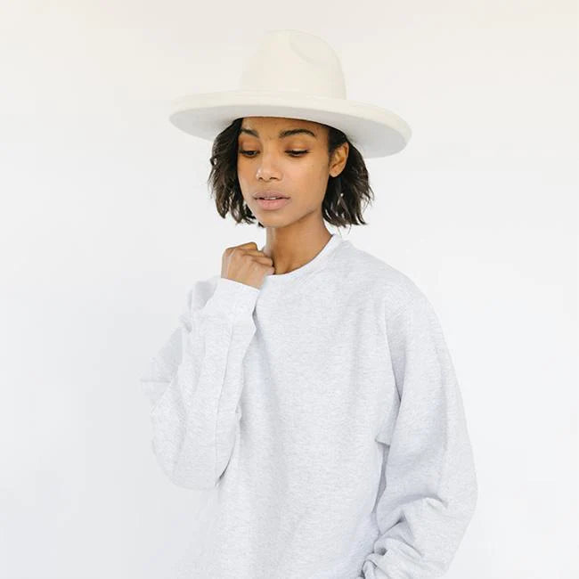 GIGI PIP SWEATSHIRT- ASH/WHITE