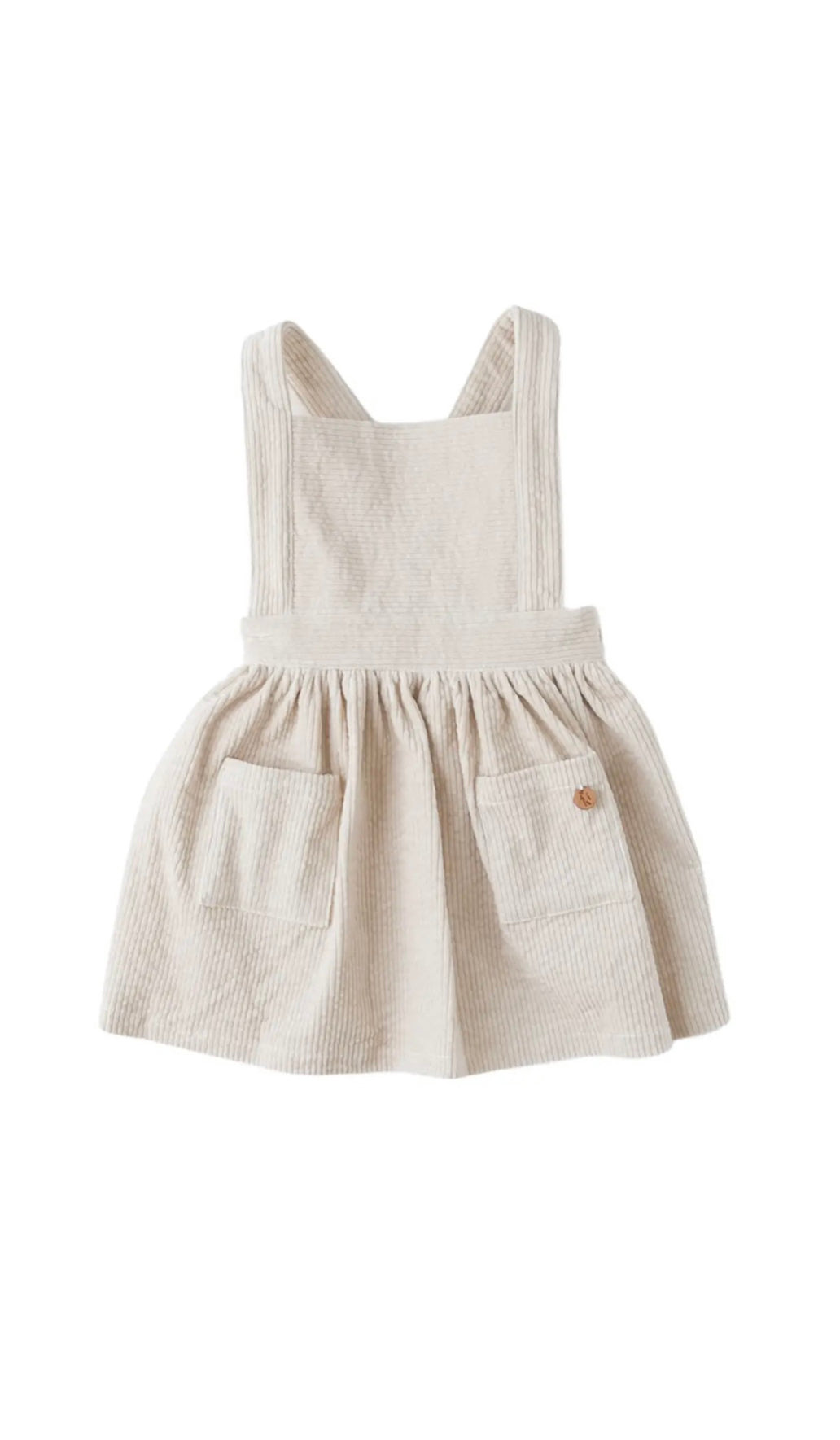 Hazel Pinafore Dress - Eggshell