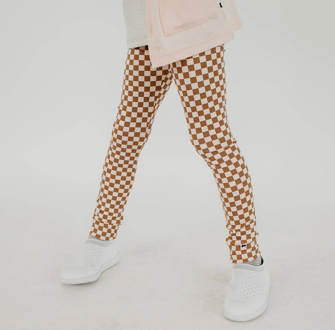 Hazel Blush Checkered Bamboo Leggings