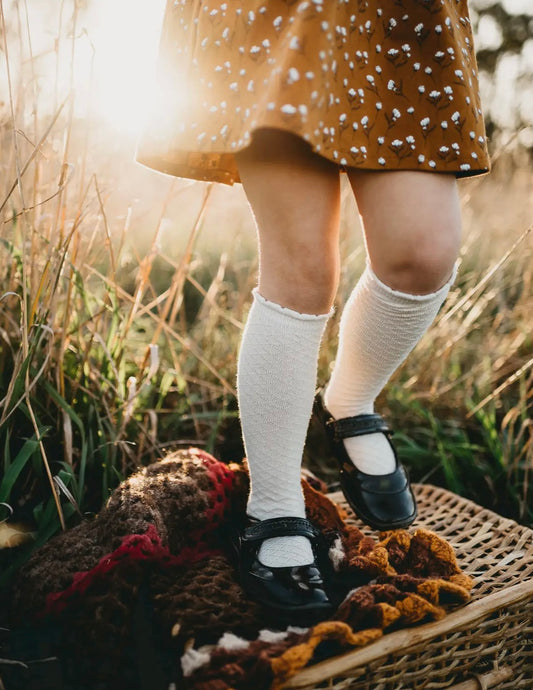 Picnic Knee-High Socks - Macaroon