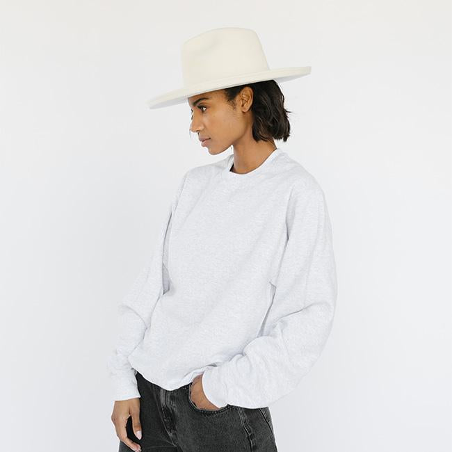 GIGI PIP SWEATSHIRT- ASH/WHITE